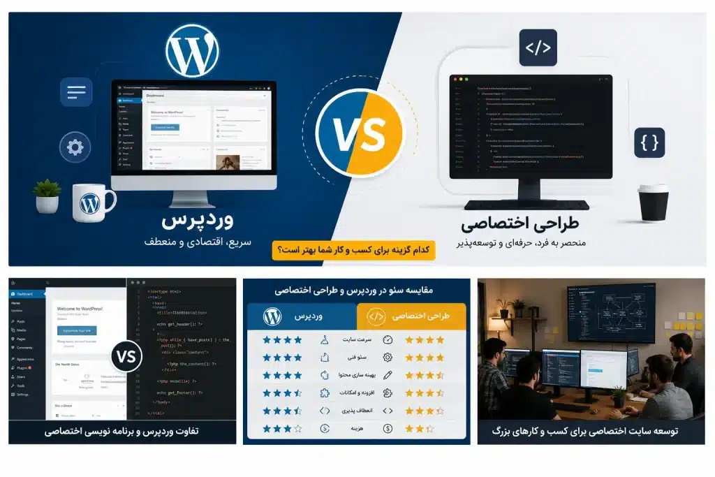 مقایسه طراحی سایت اختصاصی و قالب آماده