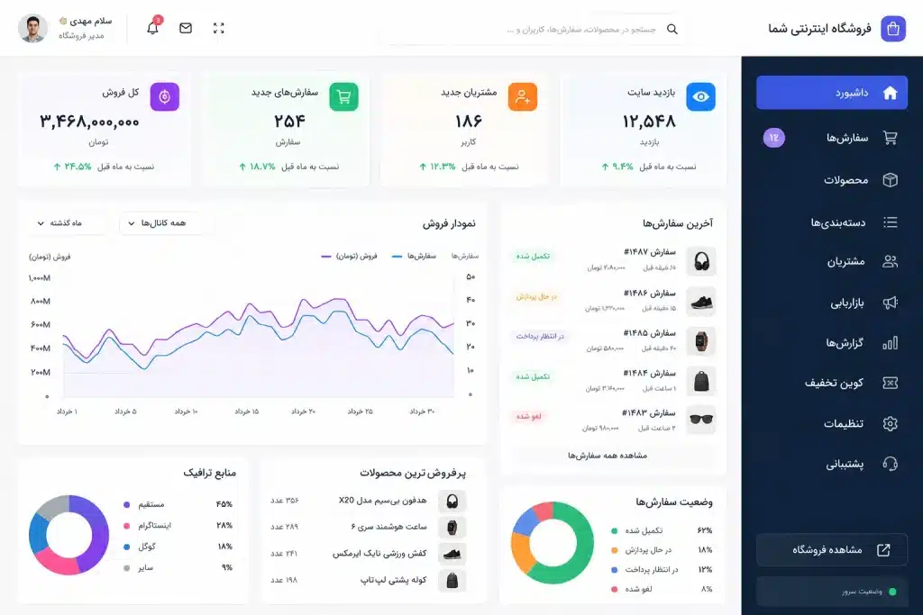 مدیریت سفارش ها در اینستاگرام