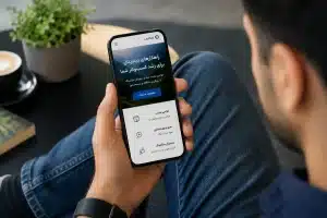 نمایش سایت در موبایل 