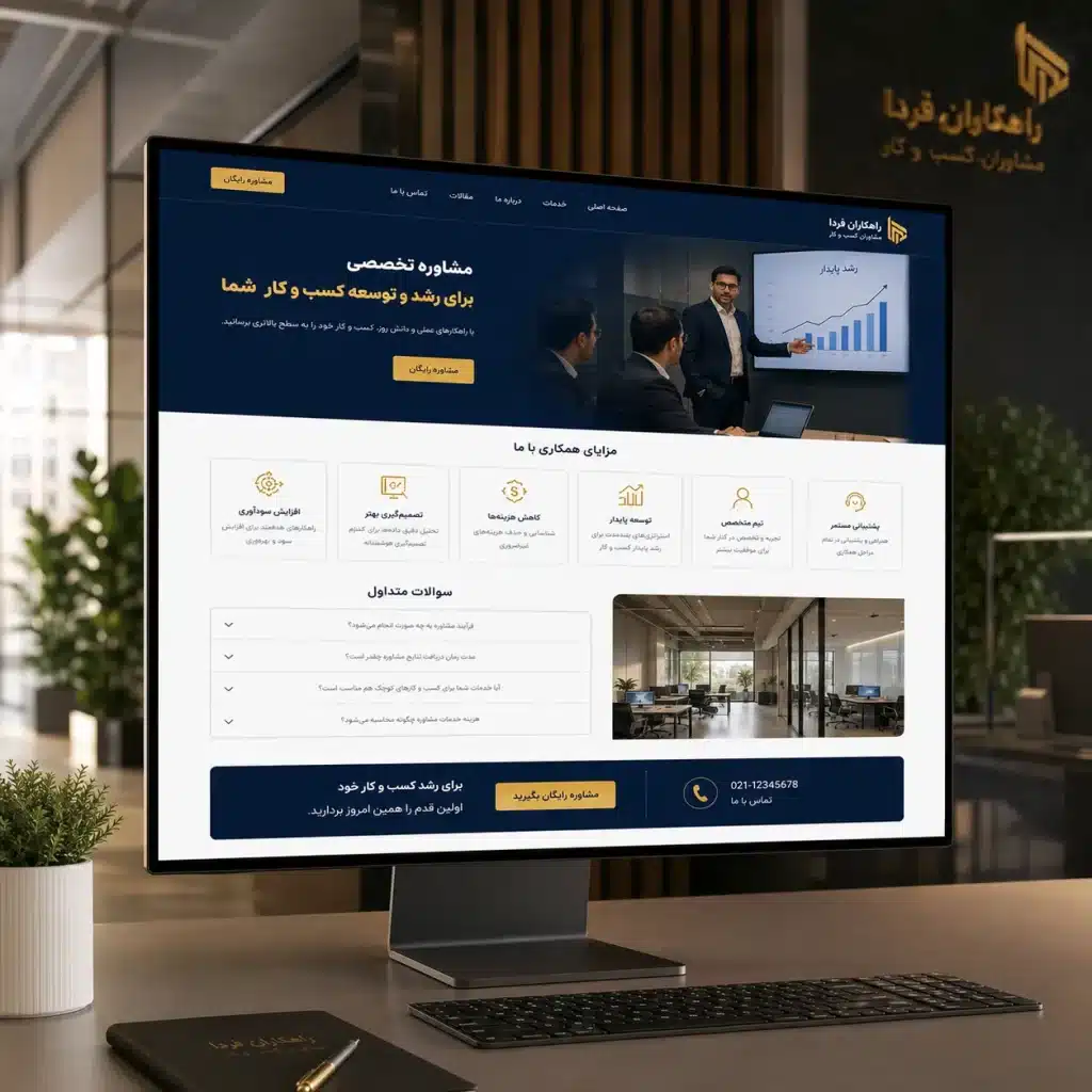 صفحه خدمات حرفه ای در سایت